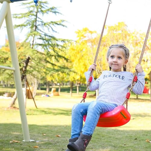 REZNOR Tree Replacement Seat, Swing Set Accessories for Kids Outdoor Play Playground Trees Little Tikes, Outdoor & Indoor Seat and Swing Comfortable for Kids, (Red in Colour)