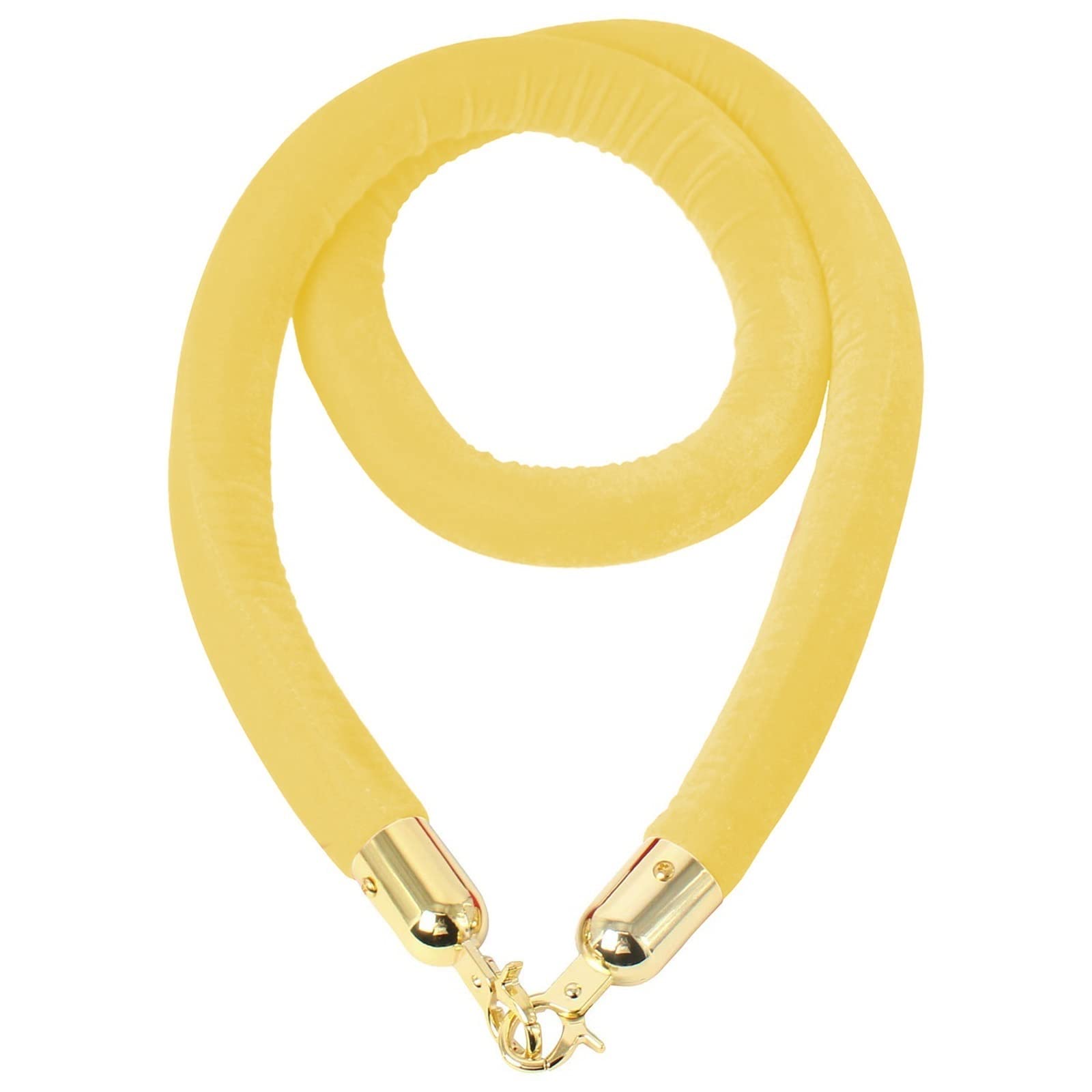 Guardrail rope， Industrial Stanchion Rope Cotton Core, Hanging Safey Barrier for Red Carpet Party Crowd Control(Yellow,Length 2.2M/7.2Ft/86.6In)