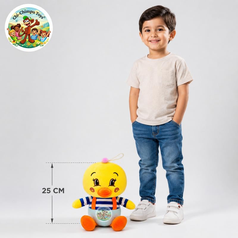 Image of Duck Plush Soft Toy 25 cm Ultra Soft Stuffed Duck Teddy for Kids, Babies, Boys & Girls | Cute Animal Plush Toy | Washable Cuddly Doll | Birthday Gift, Home Decor