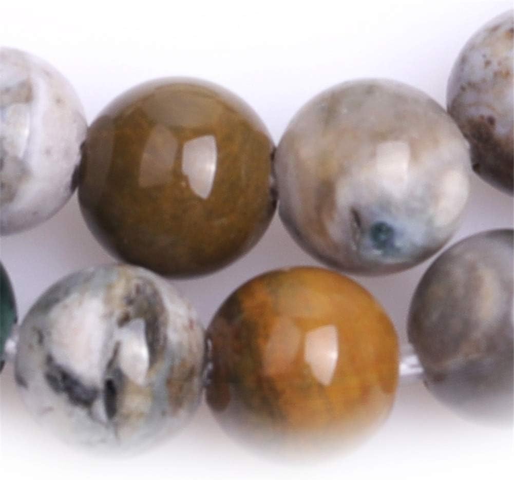 Natural Multicolor Ocean Agate Gemstone Semi Precious Round 8mm Loose Beads for Jewellery Making DIY Bracelet Necklace Crafts 15'' - Image 5