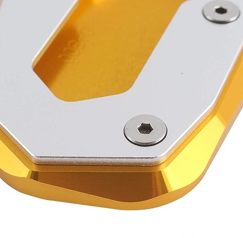 Miniatura 7 de Motocicleta CNC Aluminio Side Kick Stand Kickstand Soporte Placa Pie Almohadillas Para 2015-2018 Ducati Scrambler 800 2016 2017 15-18 (dorado)