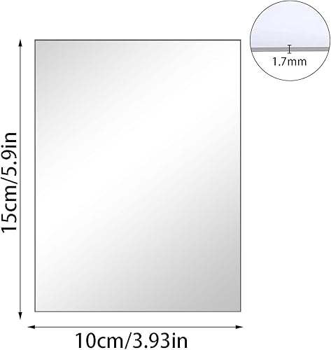 Miniatura 2 de DARENYI 10 azulejos acrílicos para espejos, hojas de espejo de 4 x 6 x 0.07 pulgadas para decoración de paredes, calcomanías de espejo
