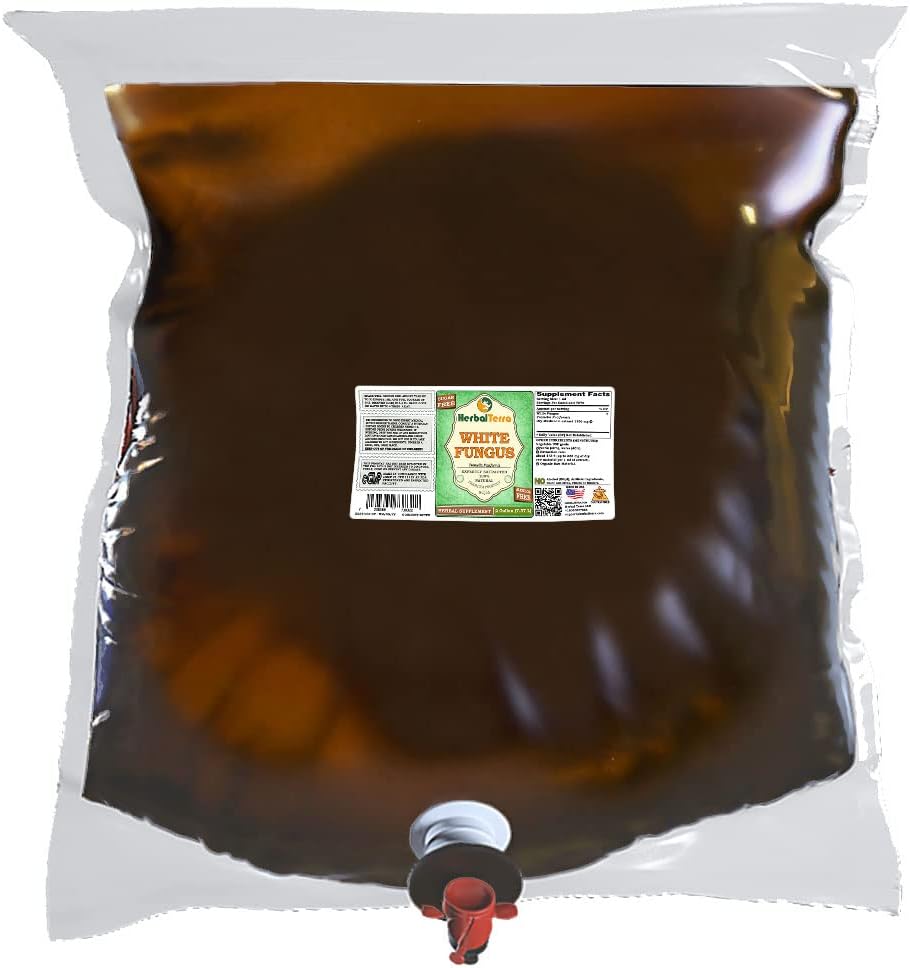 Herbal Terra LLC White Fungus (Tremella Fuciformis) Dried Mushroom Liquid Extract, Certified 4x4 oz