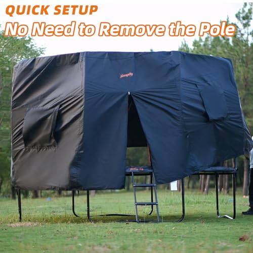 image for jumpfly 12FT Trampoline Tent for Kids,Fit for 8 Straight Poles Round T