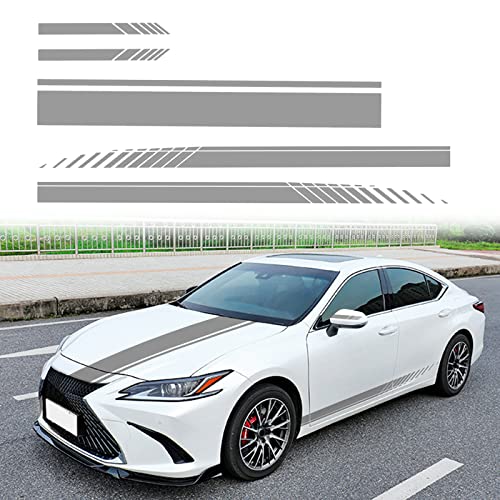 Rétroviseurs de capot en vinyle gris pour un relooking sport durable de votre voiture