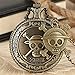 JZDH Taschenuhr Vintage Pirat Luffy einteilig Quarz Taschenuhr Herrenuhr Frauen Geschenk Cosplay Anhänger Reloj mit Schädelzubehör