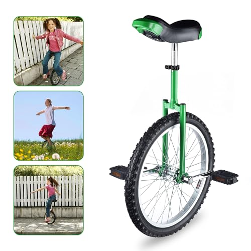 Image of AW 16 /18 /20 /24 Inch Wheel Outdoor Unicycle Adjustable Seat Exercise Bicycle | Fit Adults Kids Outdoor Sports Fitness Exercise, Various colors For Choice