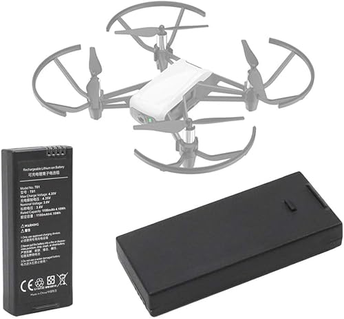Batterie Lipo pour DJI Tello - Batterie Intelligente 1100 mAh 3,8 V pour Drone, Facile à...