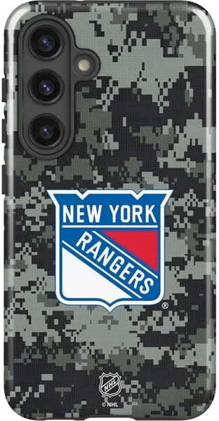 Skinit Impact Phone Case Compatible with Galaxy S24 - Officially Licensed NHL New York Rangers Distressed Design