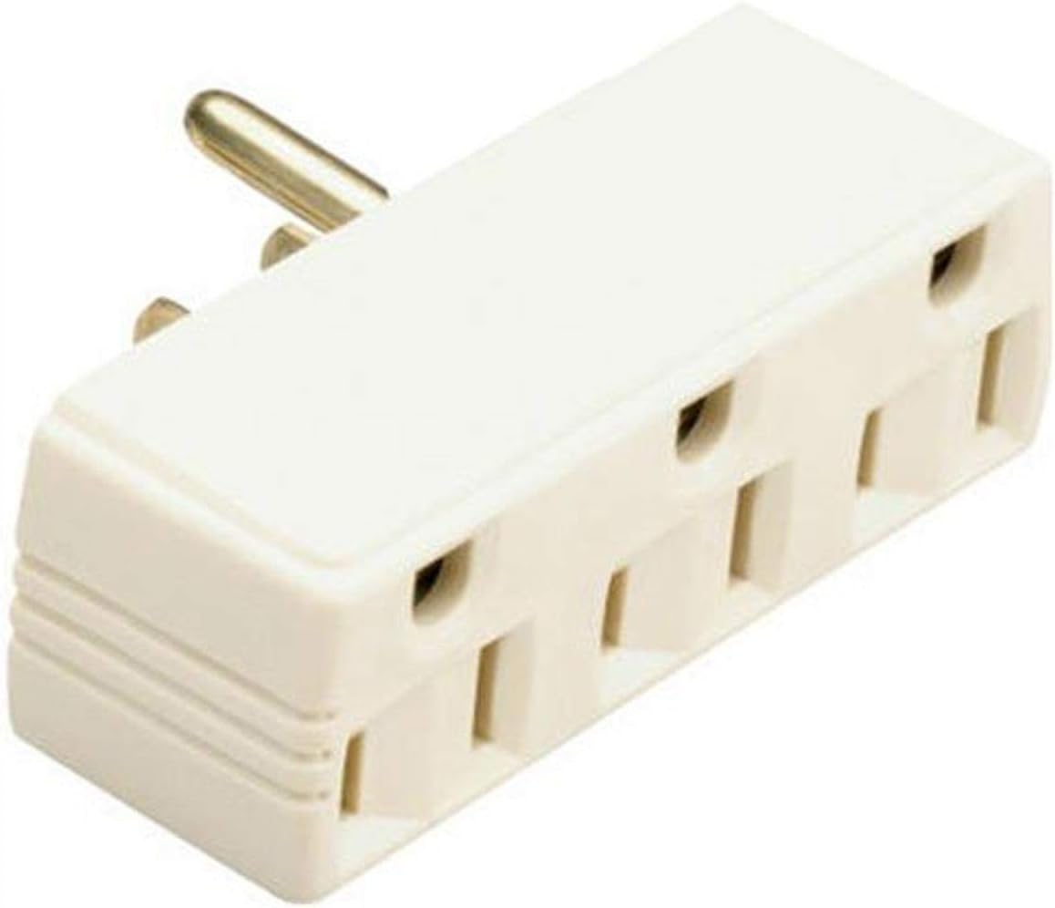 Legrand Pass & Seymour 697WCC20 15 Amp Triple Tap Adapter, Convert One Outlet to Three, White (1 Count)