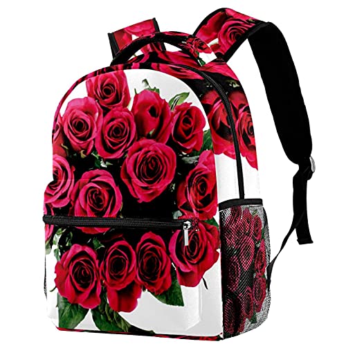 Sac à dos de voyage enfant avec porte-bouteille filet et imprimé floral rose