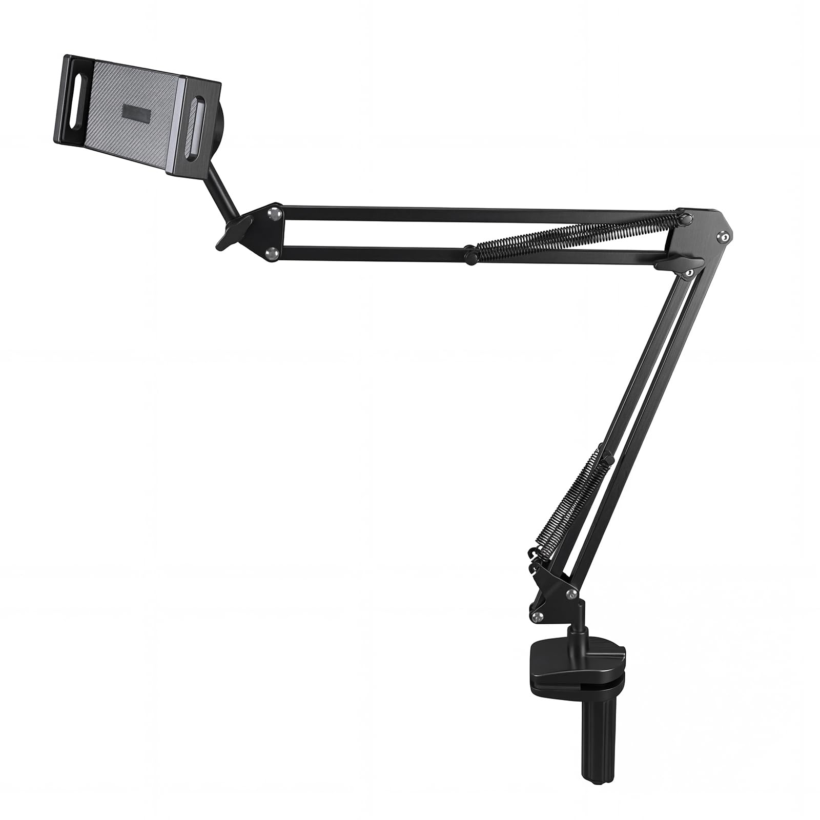 Soporte Tablet Cama, Soporte para Tablet Rotación de 360°, Apto para Teléfonos Móviles o Tabletas de 4,7 a 13 Pulgadas, Apto para Sujetar Superficies Planas con un Grosor Máximo de 6,5 cm