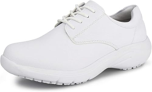 Hawkwell Zapatos de enfermería ligeros antideslizantes para mujer, cómodos zapatos de trabajo con cordones
