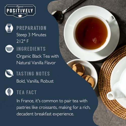 Image of Organic Positively Tea Company, French Breakfast Black Tea, Loose Leaf, 16 Ounce