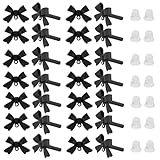 arricraft Ohrstecker Mit Schleife Schwarz 50 Stück Ohrringe Mit Schleife Aus Metalllegierung Ohrstecker Aus Metall Mit Schlaufen Inklusive Ohrsteckermuttern Für Heimwerkerbedarf Zum Basteln