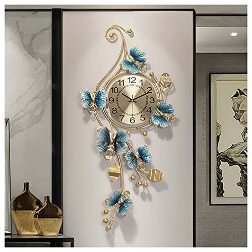 Grande horloge murale silencieuse en métal 55X105CM art 3D moderne quartz salon