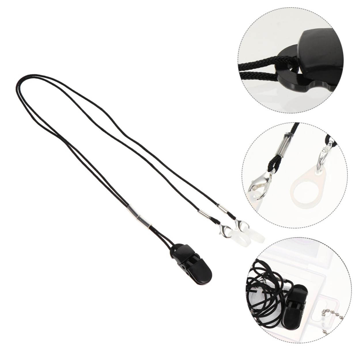 2pcs Hearing Aid Lanyard Hearing Aid Senior Fixation Cord for Neck Lost Lanyard Cover Sweat for Ages