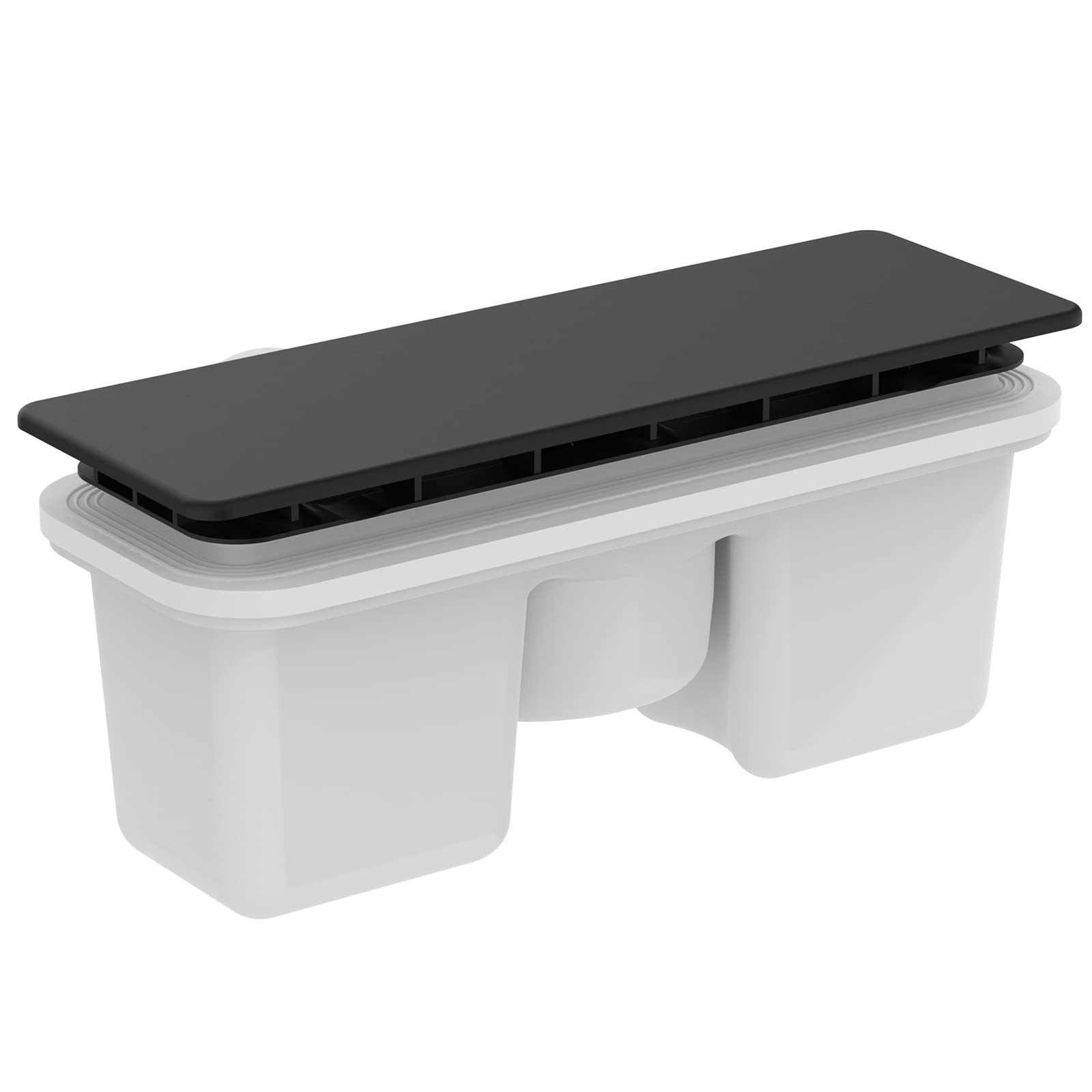 Ideal Standard Black - Rectangular Inspectable Waste 220X80x78.5mm, Shower Tray