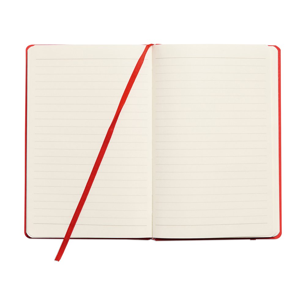 eBuyGB A5 Coloured Hardback Lined Paper Notebook, Red - Image 2
