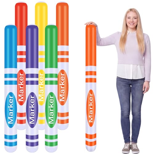 Blueweenly 6 Pcs 60 Inch Giant Marker Balloon Back to School Inflatable