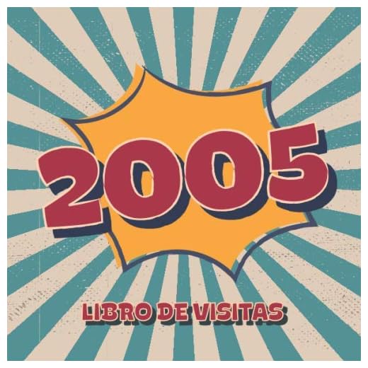 2005 Libros de Visitas: Libro de visitas para fiestas de cumpleaños de estilo retro para que la familia y los amigos inserten saludos y mensajes | 100 páginas | Vol 3