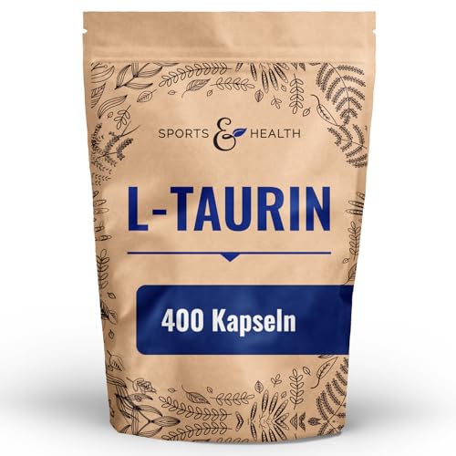 L Taurin 400 Reine Kapseln ohne Zusätze Taurin Kapseln Hochdosiert mit 1500mg pro Tagesdosierung 6 Monate Vorrat Aminosäure Taurine