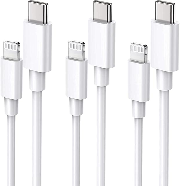 Apple USB-C to Lightning Cable 2M [Apple MFi Certified] 3 Pack iPhone Charger Cable PD Fast Type C to Lightning Compatible with iPhone 13/13 Pro/13 Pro Max/12/12 Pro/SE/11/11 Pro/XS Max/XR/X/8/7/iPad