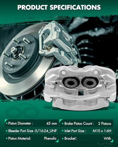Image of SCITOO Rear Left+Right Brake Calipers With Bracket 18-B4764 18-B4765 Compatible For Cadillac 2002-2006 For Chevrolet 2000-2007 For Ford 1999-2000 For GMC 2000-2007