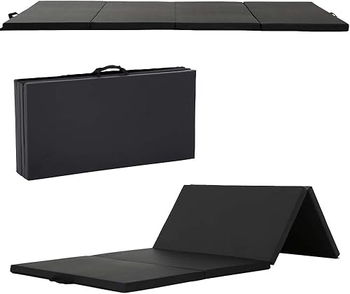 Meet perfect Colchoneta de gimnasia plegable de 2 pulgadas de grosor, esterilla de ejercicio grande para gimnasio en casa con asas de transporte