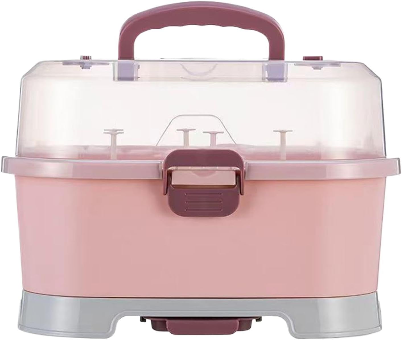 Bottle Organizer - Portable Large Bottles Storage Box with Cover,Home Organization for Fridge Travel Washing Dishwasher