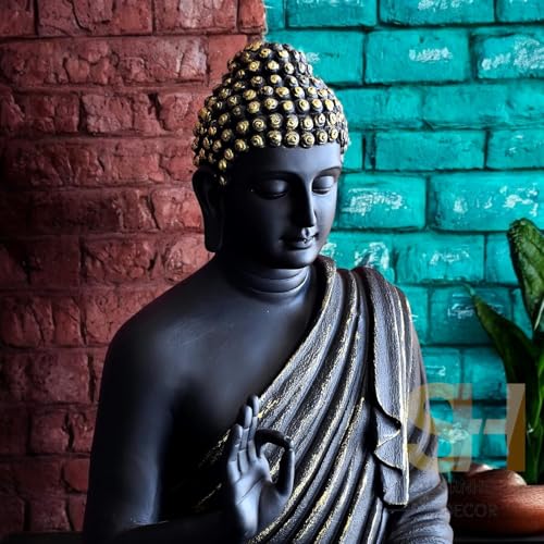 Image of Swarn House Decor's Beautiful Sitting Buddha Idol Statue For Home & Garden - Big Size 2 Feet (Multicolour)