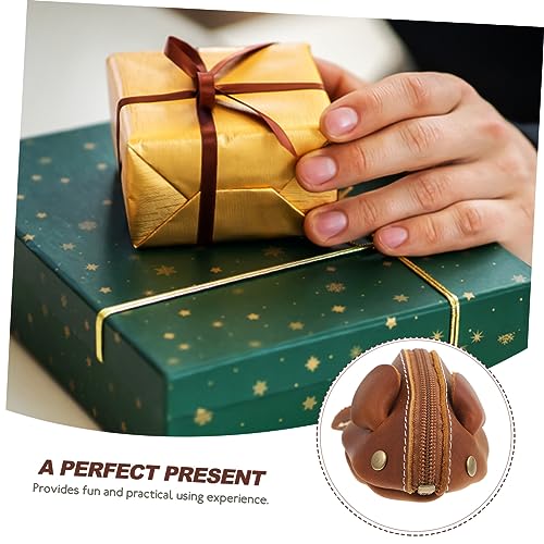 Cartoon Makeup Bag Change Purse Mouse Shape Coin Holder for Boys and Girls' Storage and Personal Items4