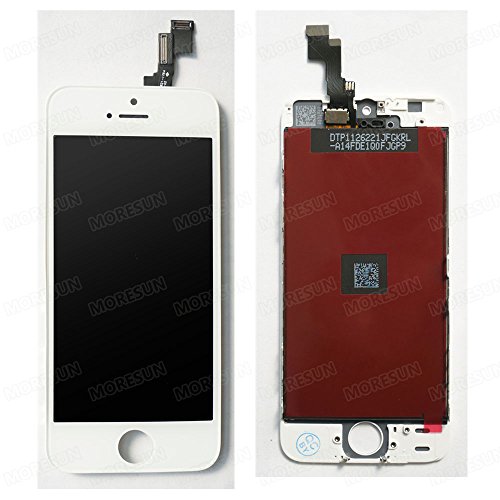 High Quality Full LCD Display Glass Touch Screen Digitizer Assembly Replacement Part for Iphone 5s (white)