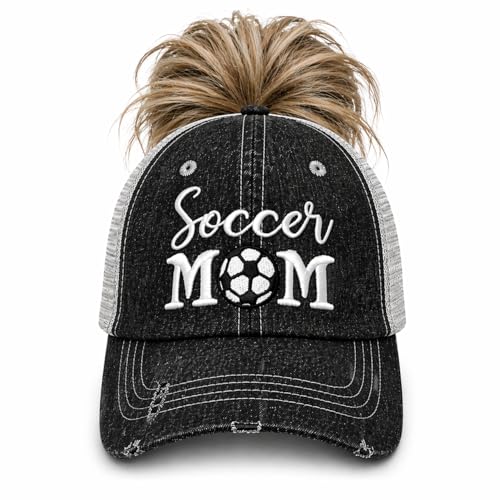 Gorra dama estilo Soccer Mom gris oscuro modelo 701