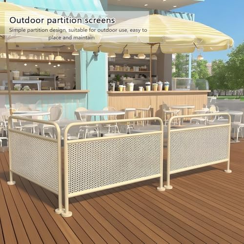 Outdoor Partition Screen - Decorative Protective Railing for Patio, Porch & Garden - Ideal for Cafes, Bakeries & Outdoor Spaces - Stylish Privacy Solution