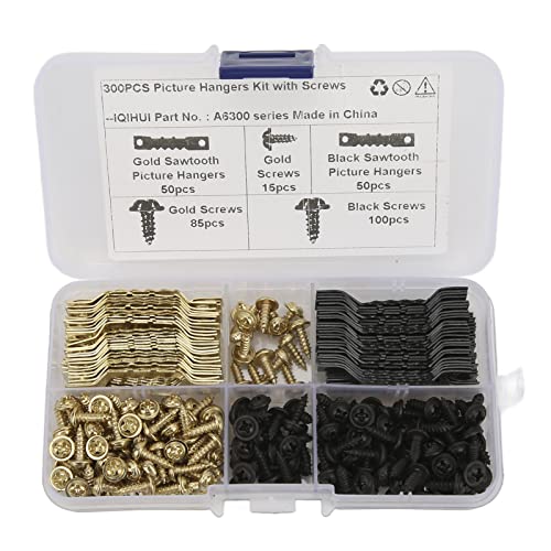 Image of Sawtooth Picture Hanging Kit , with Double Hole Hangers for Photo Frames and RVs , Includes Hooks and Hardware