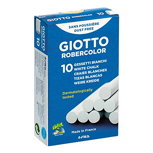 GIOTTO Robercolor Giz Escolar Plastificado Fila Canson, Branco, 10 unidades