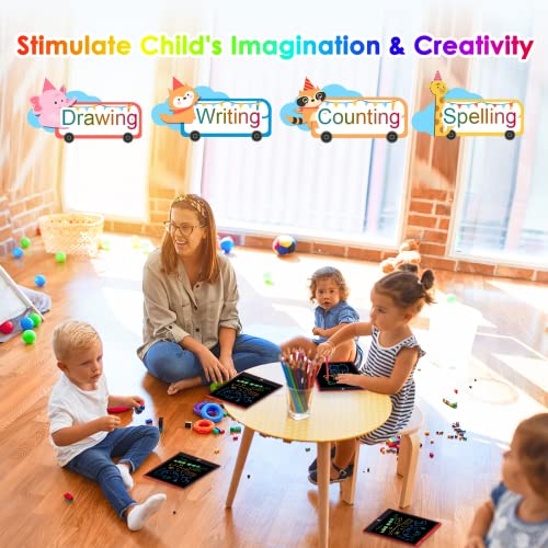 Image of Sunany LCD Writing Tablet Doodle Board, 11 inch Colorful Drawing Tablet, Girls Boys Gifts Toys for 3 4 5 6 7 8 9 Years Old (11 Inches, Red with Case)