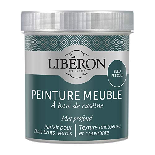 Libéron Peinture meuble à base de caséine, Bleu Pétrole 500 ML