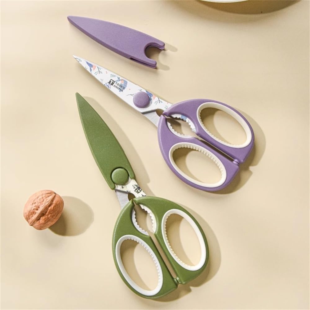 Forbici da Cucina Multiuso Forbici da Cucina Cesoie for Barbecue multifunzionali in Acciaio Inossidabile Perfetto Come Regalo(Purple)