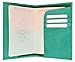 2 Passport Cover Holders Genuine Leather ID Wallet Case Travel Lime and Teal
