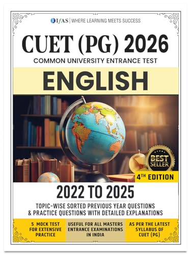 Image of CUET PG English Literature 2026 Book | Previous Year Solved Papers (2022-2025) & 5 Mock Test with Detailed Solution | Best Seller PYQ for NTA CUET PG ... | IFAS Publications (CUET PG English Book)