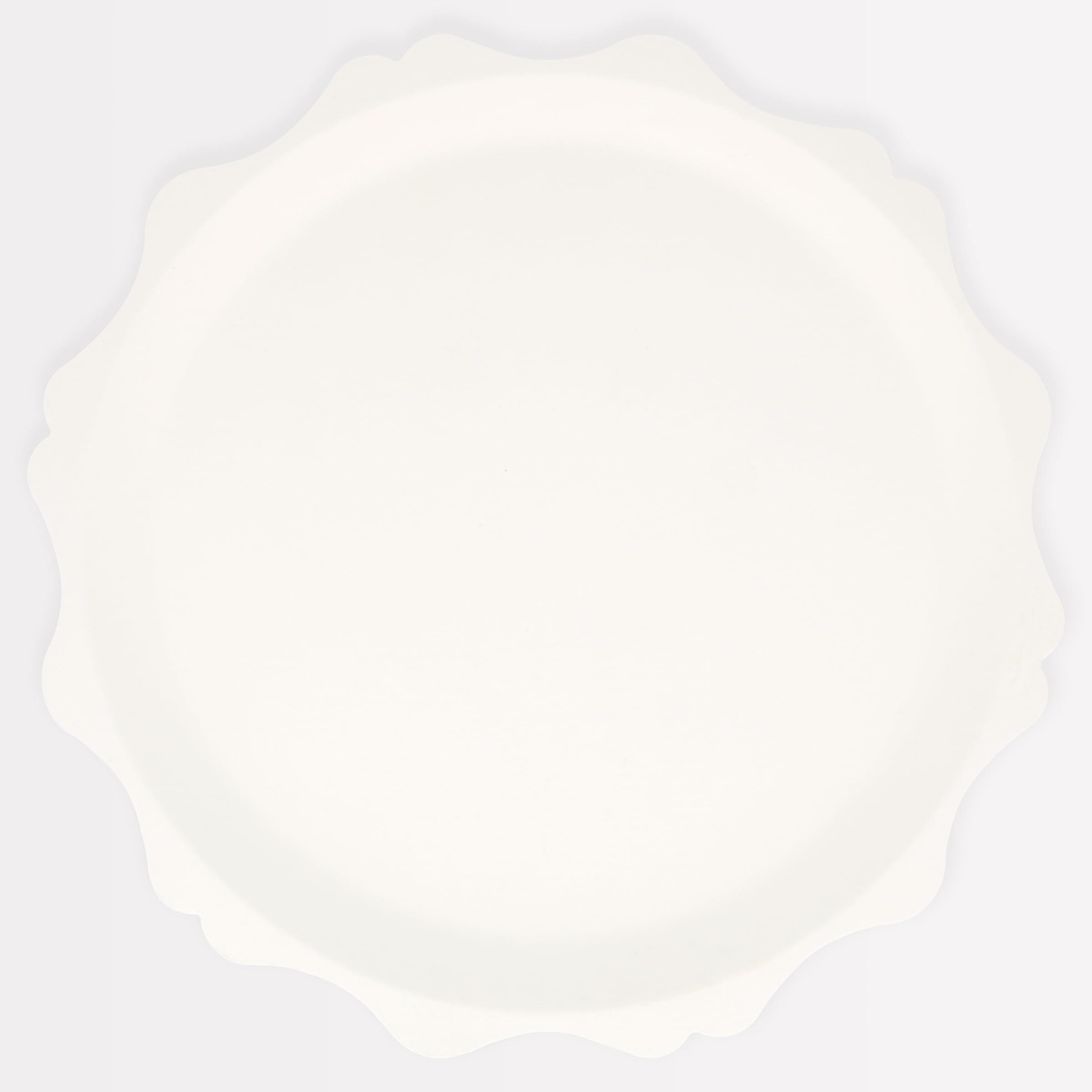 Meri Meri Decorative Edge Compostable Plates (Pack of 8), Bamboo Disposable Plates, Available in 2 Sizes, Hot & Cold Food