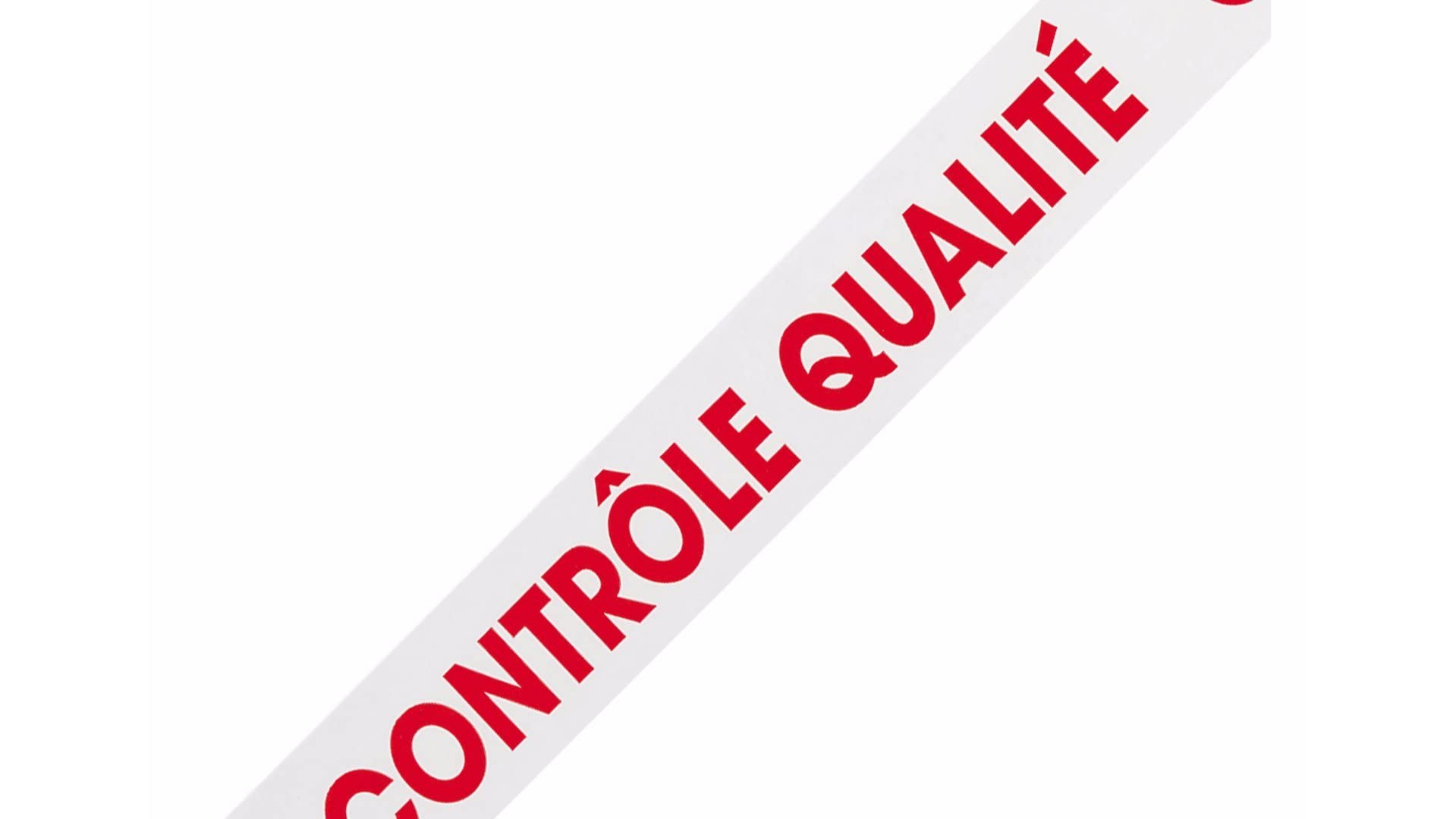 UNIVERS GRAPHIQUE 12 Rouleaux adhésif imprimé CONTRÔLE QUALITÉ en rouge,pp silencieux long : Rouleau de 50 mm x 100 mètres (34% de plus que les 66 mètres) ref UGRACQR100-12