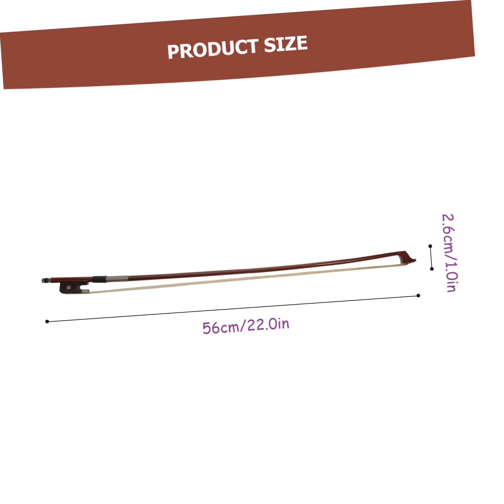 NULYLU Cello Bow for Ages Horsetail Hair Black Brazilian Wood Practice Bow Violoncello Accessory