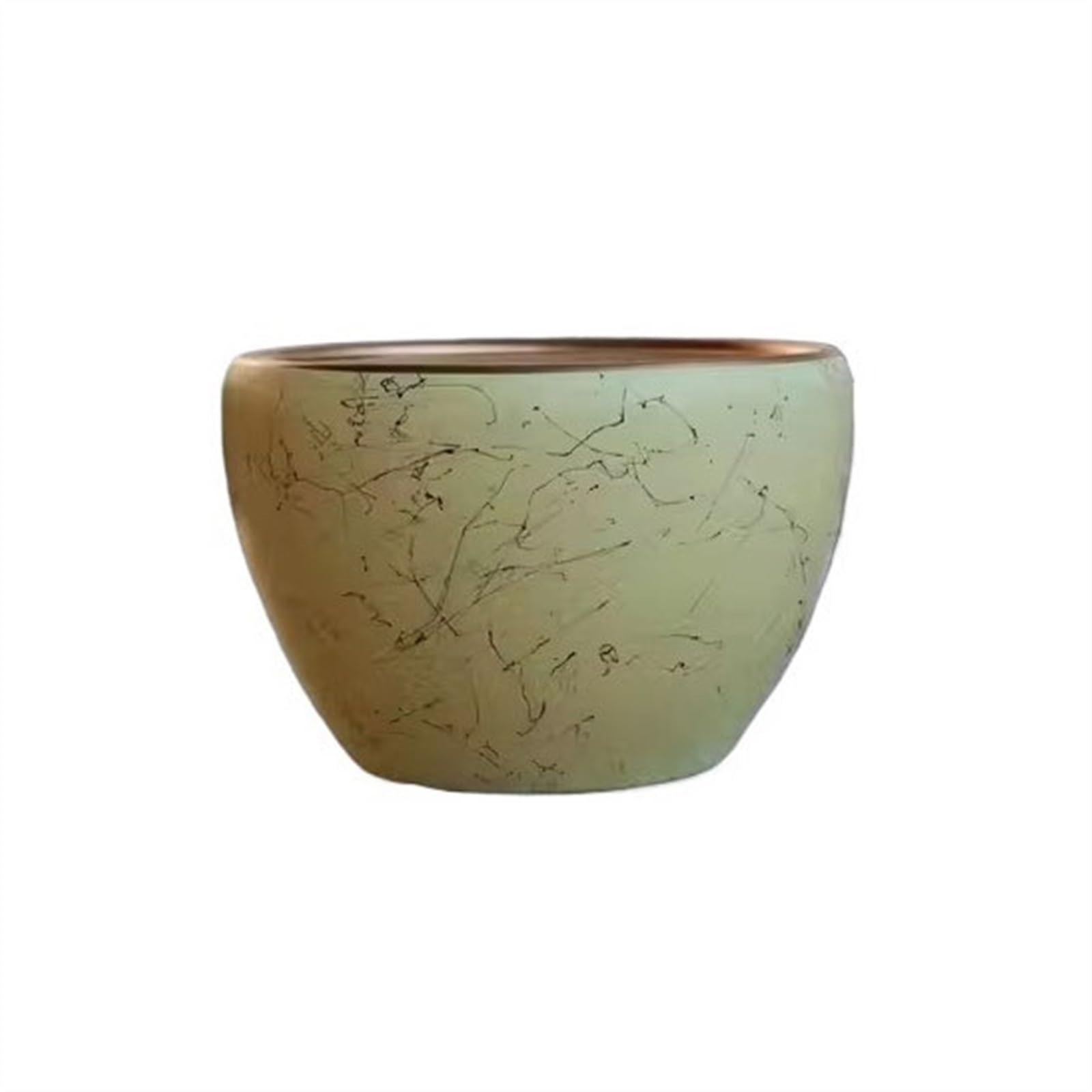 L8p2B5s7 Garden Pots Planter Ceramic Large Caliber Indoor And Outdoor Fortune Tree Greens Succulent Simple(Gold,Large)
