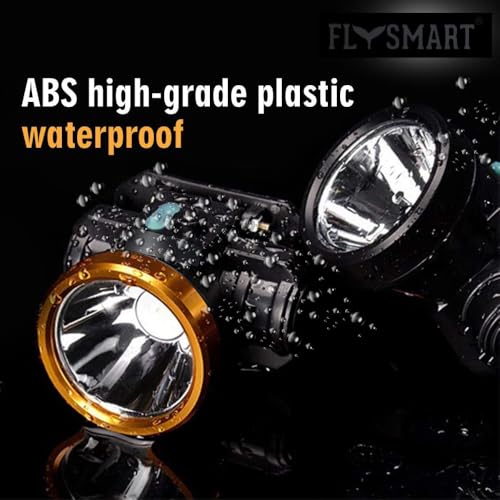 Image of Flysmart 2 In 1 Adjustable Ultra Bright Waterproof Rechargeable LED Headlamp Headlight Head Torch - 8 Hours Of Continuous Light Spotlight For Cycling Camping Caving Hiking Hunting And Trekking