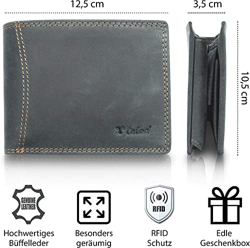 Genuine Leather Wallet - RFID Blocking Wallet for Men,12 Card Holder with Coin Pocket for Men with Gift Box2