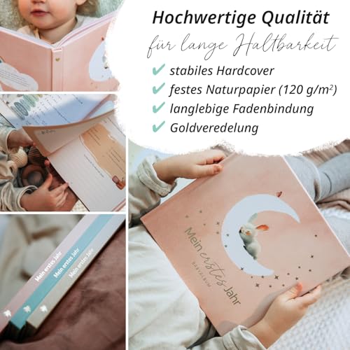 Rabano Mein Erstes Jahr Babyalbum | Hochwertiges Fotoalbum Baby Geschenk – Ansicht 6