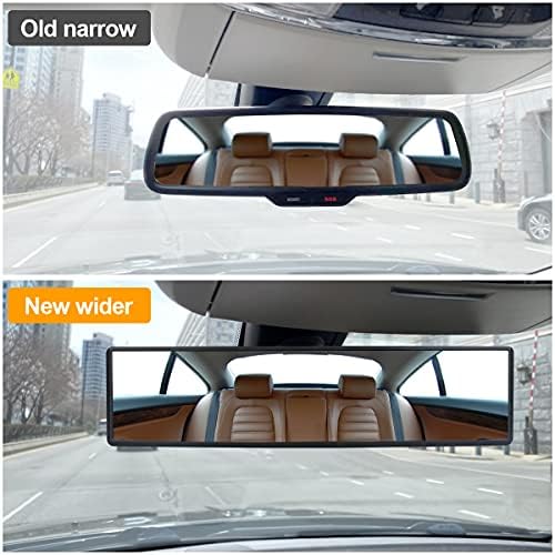 URAQT Rear View Mirror, Universal Anti Glare Learner Driving Instructor Mirror, HD Convex Rearview Mirror, Suitable for Car, SUV, CRV, Vans, Trucks Wide Angle Rear View Mirror (300 X 8.5 mm)